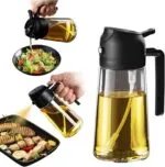2-in-1 Oil Dispenser & Sprayer Bottle – Precision Pour & Mist Control | Charm Trendify