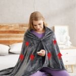 Electric Heated Plush Blanket | Soft | Warm | Adjustable Heating Throw